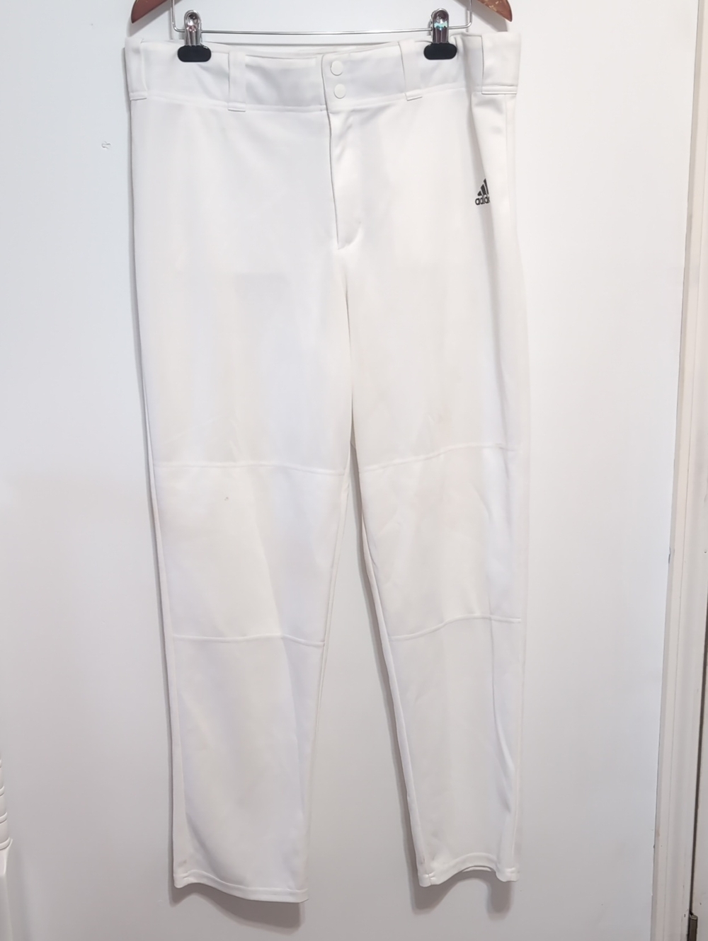Adidas Men's White Straight Leg Baseball Pant Size Extra Large